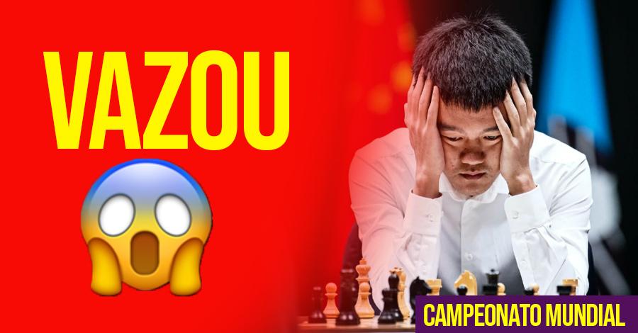 Vazou a preparação de Ding Liren para o Campeonato Mundial de